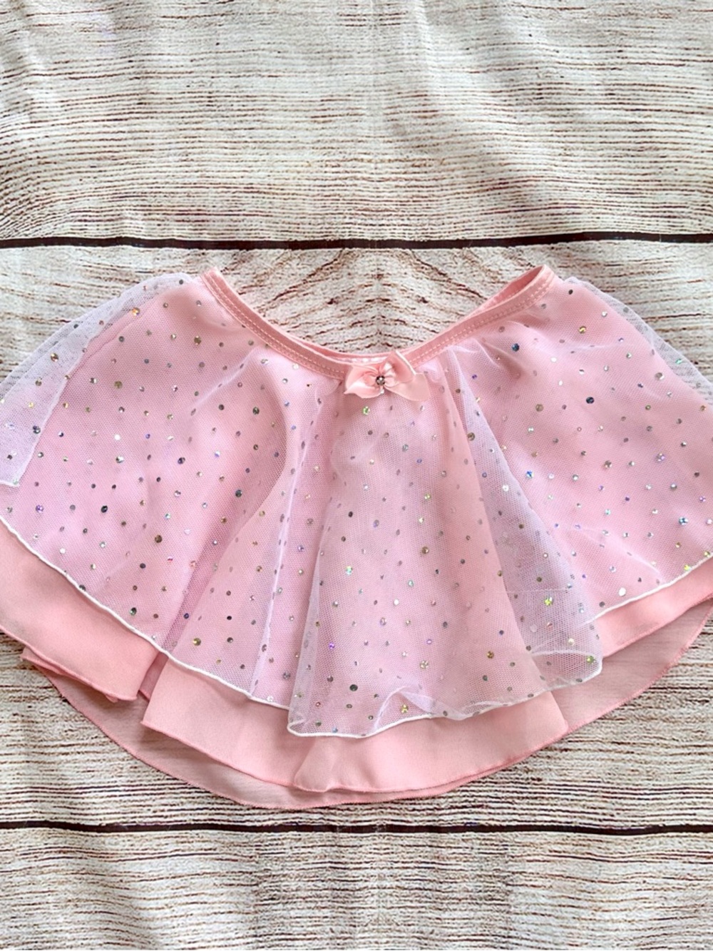DanzNMotion by Danshuz Pink Crystal Sparkle Dance Skirt Sz T/S Toddler S